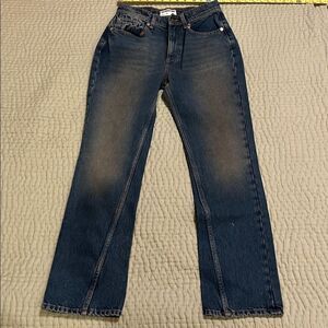 Free People Xena High Rise Slim Straight Jeans